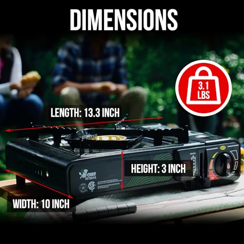 Portable JoChef Butane Camping Stove - With 4 Butane