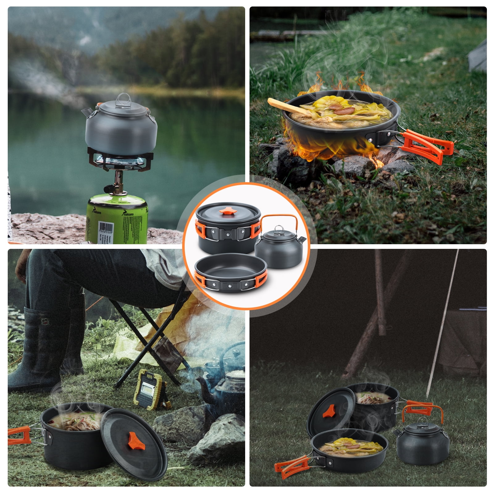 16-Piece Camping Cookware Set for Backpacking and Hiking