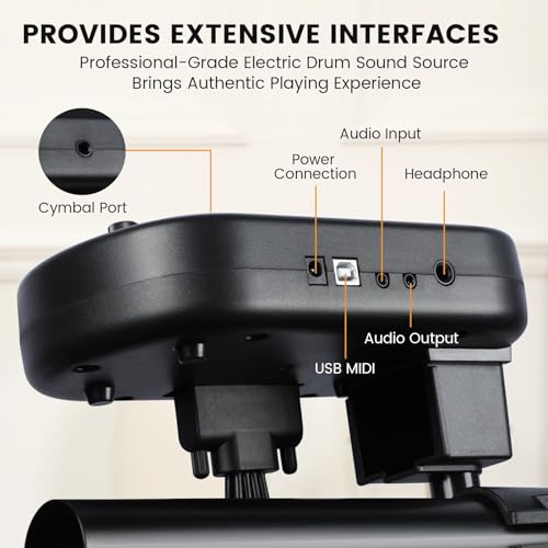 Fesley Electric Drum Set with 4 Quiet Mesh Pads