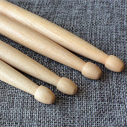 Premium Maple Drum Sticks - 5A Wood Tip (2 Pairs)