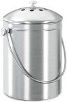 Silver Utopia Kitchen Countertop Compost Bin - 1.3 Gallon