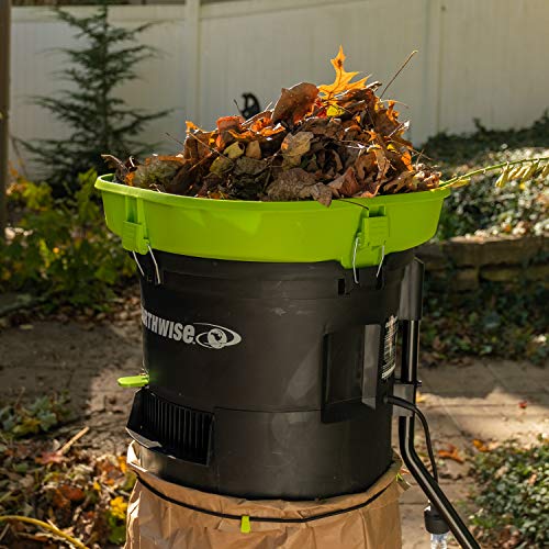 Earthwise 13-Inch Corded Electric Leaf Mulcher/Shredder - Green