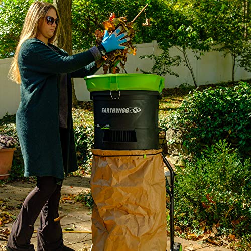 Earthwise 13-Inch Corded Electric Leaf Mulcher/Shredder - Green