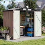 Aoxun 6x3.9 FT Metal Outdoor Storage Shed