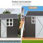 Large Metal Shed with Lockable Doors and Vents