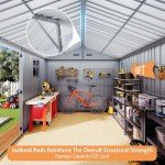 Large Metal Shed with Lockable Doors and Vents