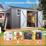 Large Metal Shed with Lockable Doors and Vents