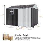 Large Metal Shed with Lockable Doors and Vents