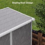 Gizoon 5x3 FT Grey Resin Outdoor Storage Shed