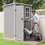 Gizoon 5x3 FT Grey Resin Outdoor Storage Shed
