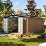 Aoxun 10x12 FT Metal Tool Storage Shed