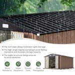Aoxun 10x12 FT Metal Tool Storage Shed