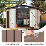 Aoxun 10x12 FT Metal Tool Storage Shed