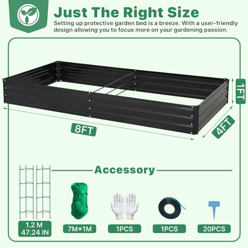 Galvanized Raised Garden Bed Kit for Vegetables & Herbs