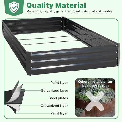 Galvanized Raised Garden Bed Kit for Vegetables & Herbs