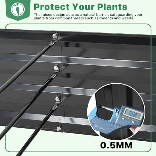 Galvanized Raised Garden Bed Kit for Vegetables & Herbs