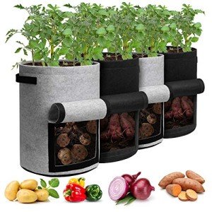 Homyhoo 10 Gallon Potato Grow Bags - 4 Pack