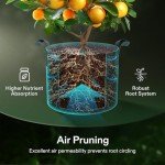 VIVOSUN 5-Pack Heavy Duty 5 Gallon Grow Bags