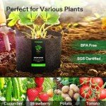 VIVOSUN 5-Pack Heavy Duty 5 Gallon Grow Bags