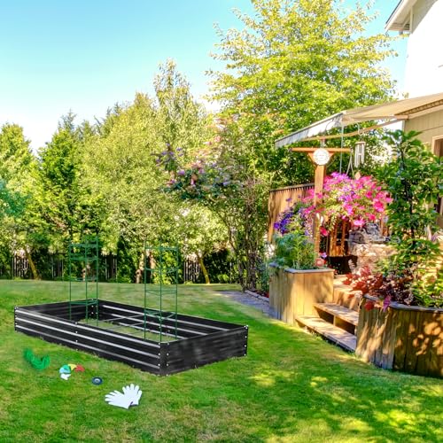 Galvanized Raised Garden Bed Kit for Vegetables & Herbs