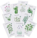 Organic Herb Seed Collection – 10 Non-GMO Packs
