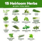 15 Culinary Herb Seeds - Heirloom Non-GMO Seeds