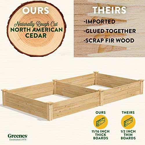 USA Made Cedar Raised Garden Bed, 4' x 8