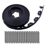 40ft Black Garden Edging with 40 Spikes