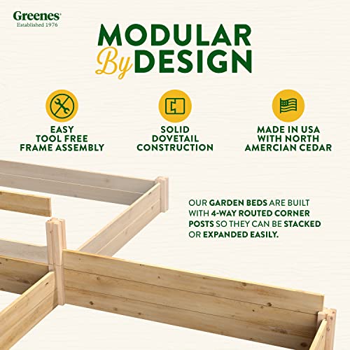 USA Made Cedar Raised Garden Bed, 4' x 8