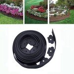 40ft Black Garden Edging with 40 Spikes