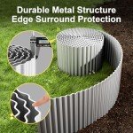 Corrugated Garden Edging Border - 6" x 50' Silver