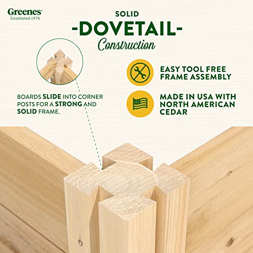 USA Made Cedar Raised Garden Bed, 4' x 8