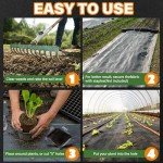 Premium Garden Weed Barrier Fabric, 4FT x 100FT