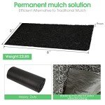 Harmiden 2-Pack Black Rubber Mulch Mat Rolls