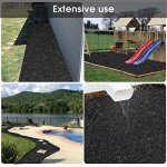 Harmiden 2-Pack Black Rubber Mulch Mat Rolls