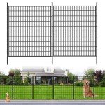 10-Panel Metal Dog Fence for Garden and Yard