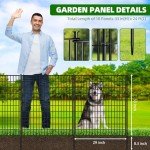 10-Panel Metal Dog Fence for Garden and Yard
