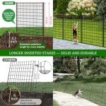 10-Panel Metal Dog Fence for Garden and Yard