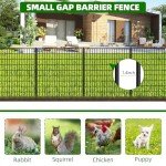 10-Panel Metal Dog Fence for Garden and Yard