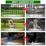 10-Panel Metal Dog Fence for Garden and Yard