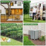 10-Panel Metal Dog Fence for Garden and Yard