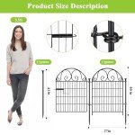 Getlay 40” Tall Garden Fence with Gate, 12 Panels