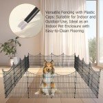 10-Panel Outdoor Dog Fence for Yard Use