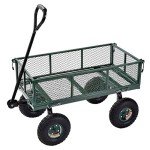 Heavy-Duty Steel Garden Wagon with 400 lb Capacity