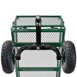 Heavy-Duty Steel Garden Wagon with 400 lb Capacity