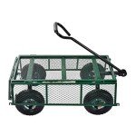 Heavy-Duty Steel Garden Wagon with 400 lb Capacity