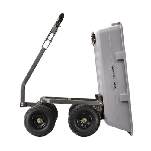 Gorilla Carts Heavy Duty Poly Garden Wheelbarrow Cart