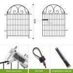 Getlay 40” Tall Garden Fence with Gate, 12 Panels