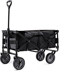 BLACK+DECKER Collapsible Utility Wagon in Black