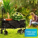 BLACK+DECKER Collapsible Utility Wagon in Black